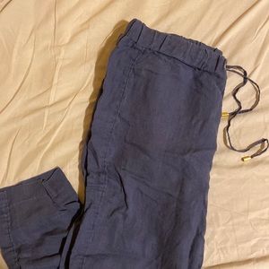 Linen pull-on pants